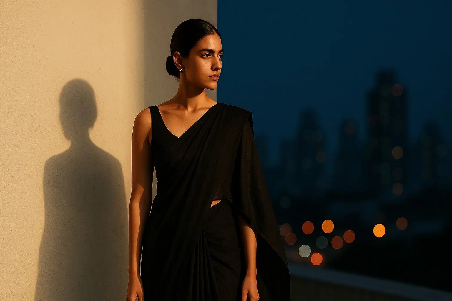 Day-to-Night Glamour: Elevate Your Black Saree Looks