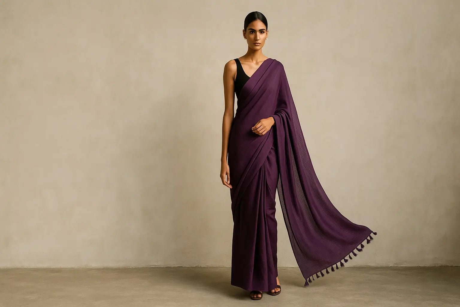 Elegant and Timeless Beauty of the Purple Saree Style