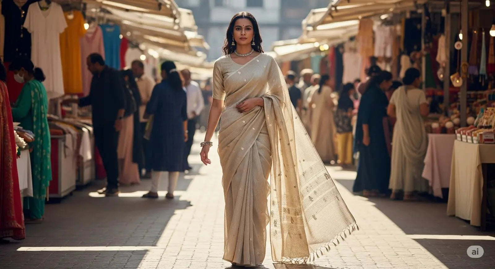 Linen Sarees: Lightweight Drapes for Effortless Days & Elevated Nights.