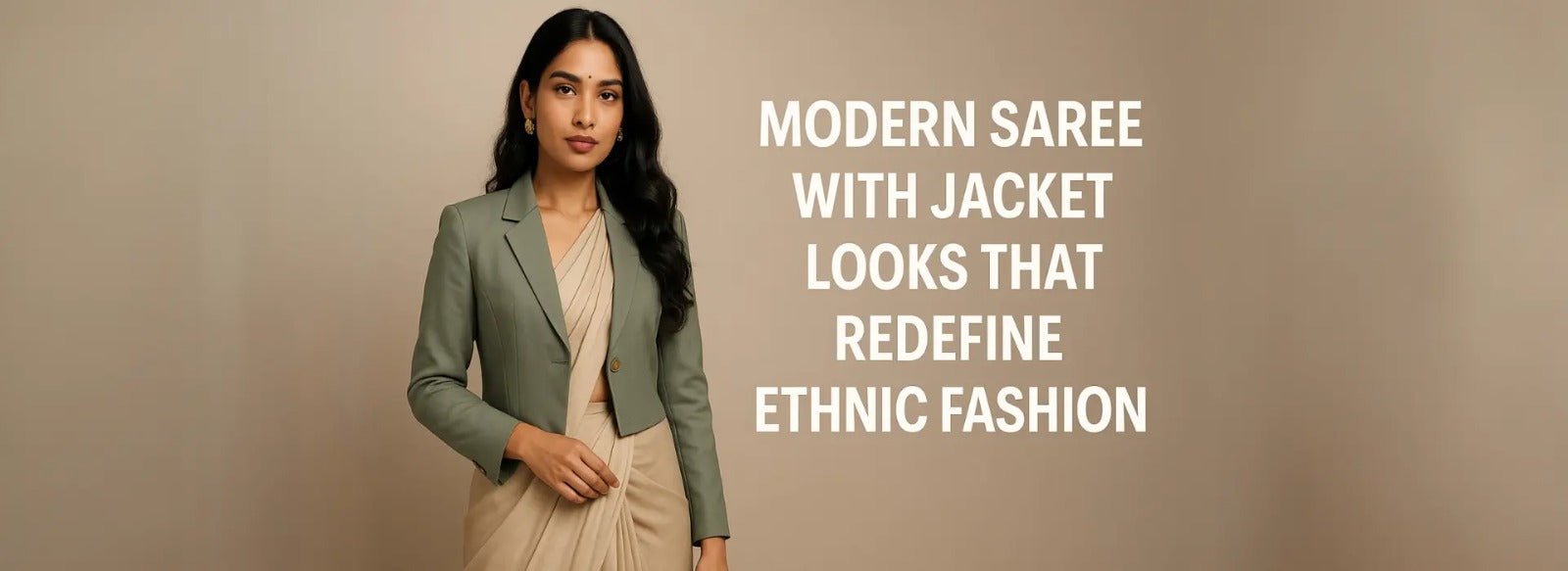 Modern Saree with Jacket Looks That Redefine Ethnic Fashion.