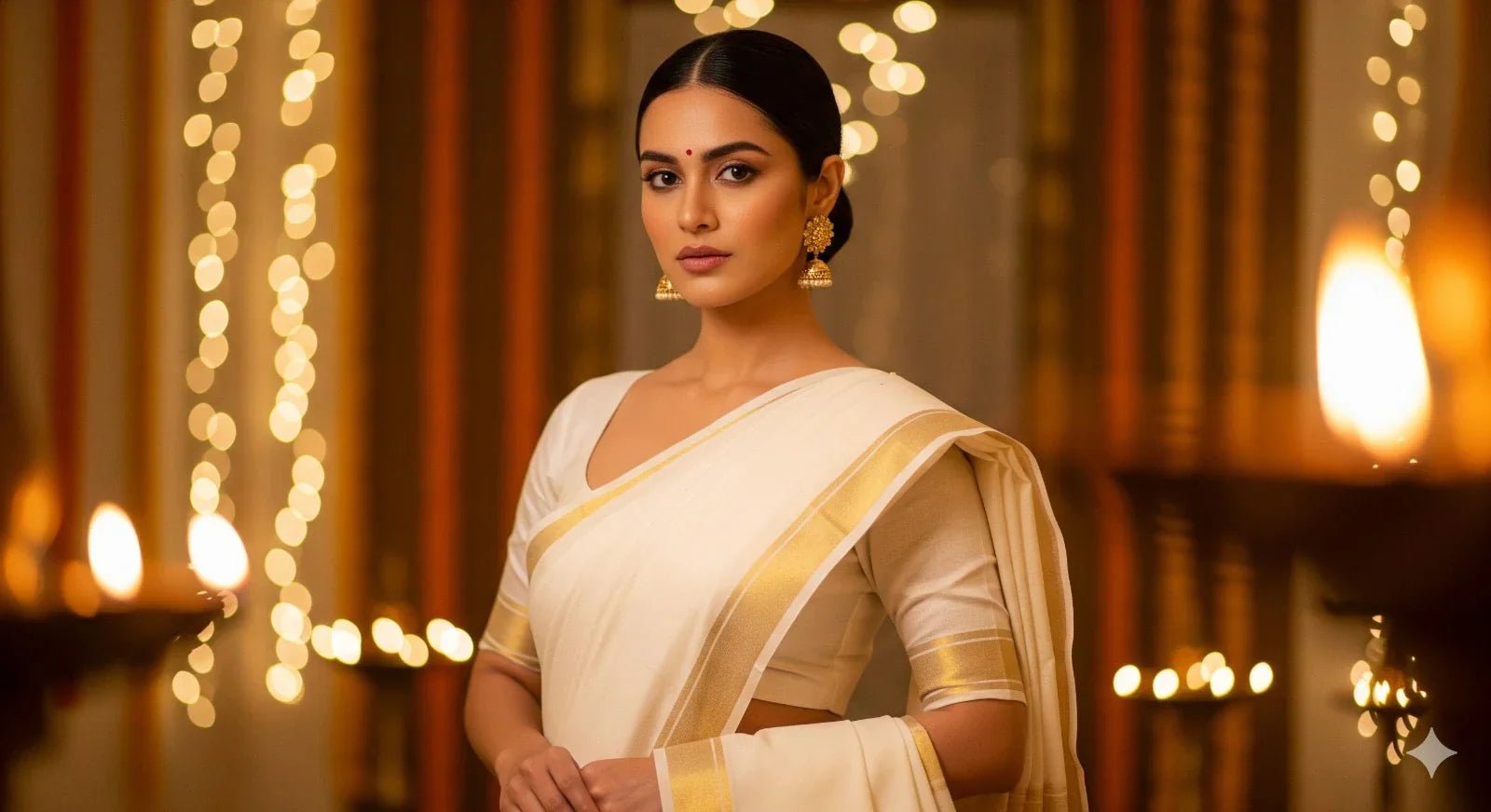 Onam-ready: Styling Kasavu Sarees with a Twist