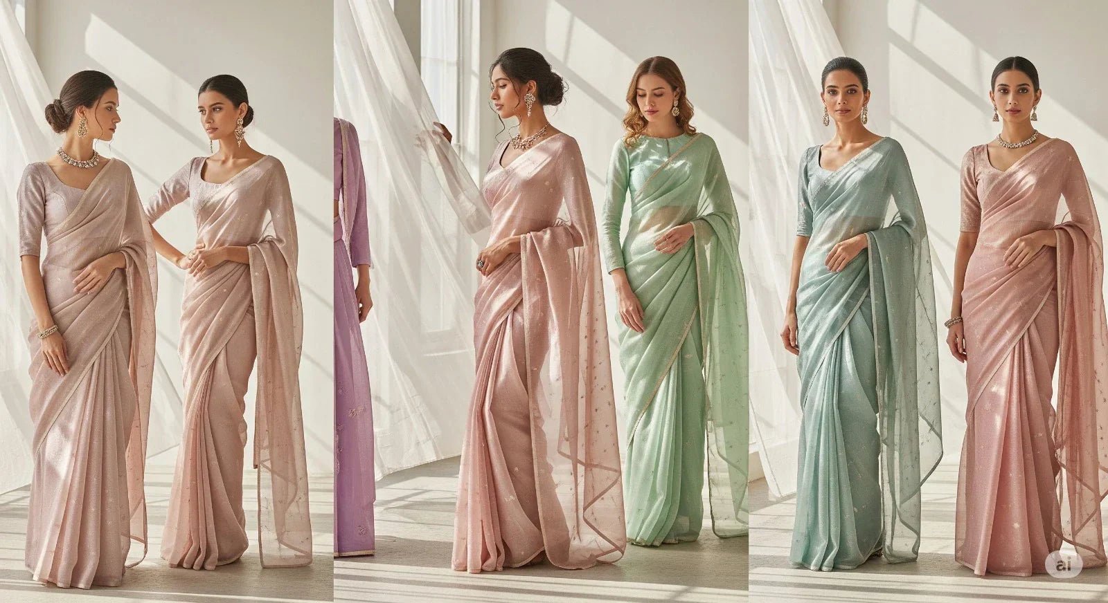 Tissue Sarees Are the New Festive Favourite—Here's How to Style Them Right