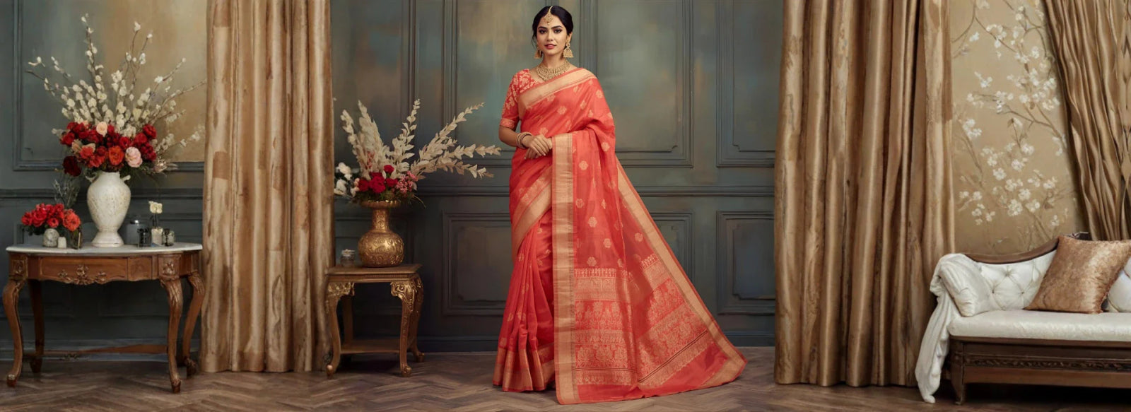Why Every Wardrobe Needs a Red Organza Saree: Sheer Elegance for Every Occasion