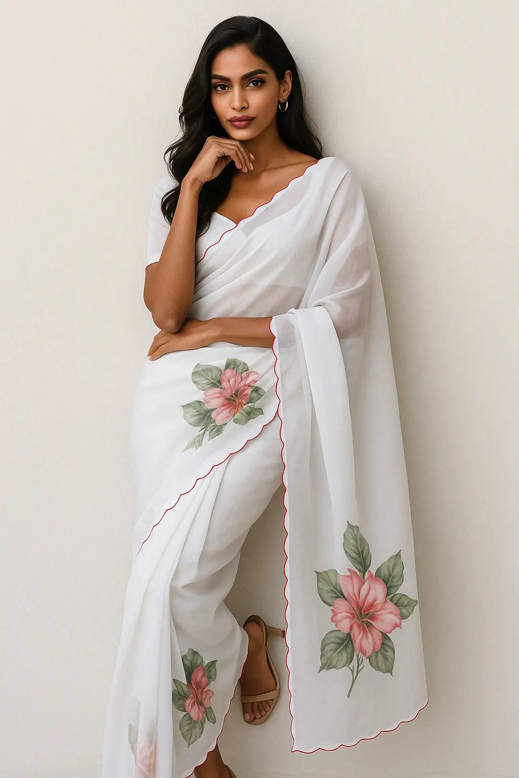 ANVITHA | Hand-painted Organza | Indidha Saree