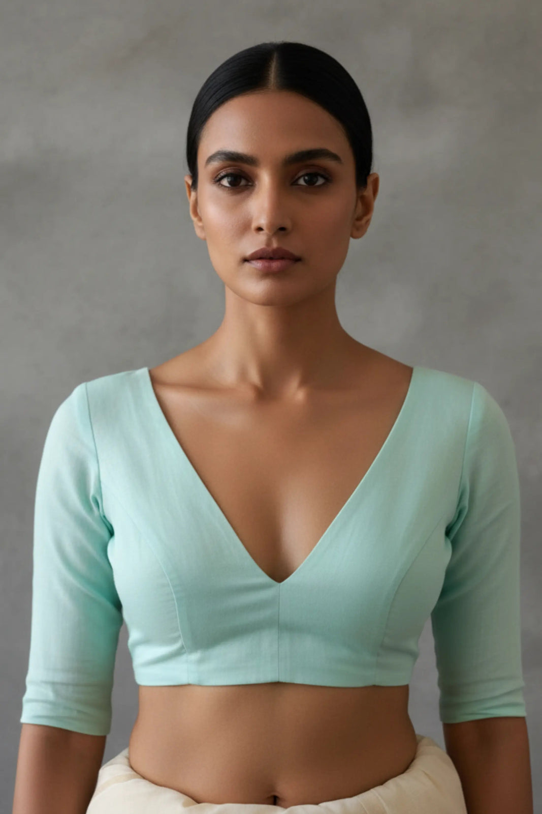 Aqua Drift | Mul Cotton | Blouse Fabric