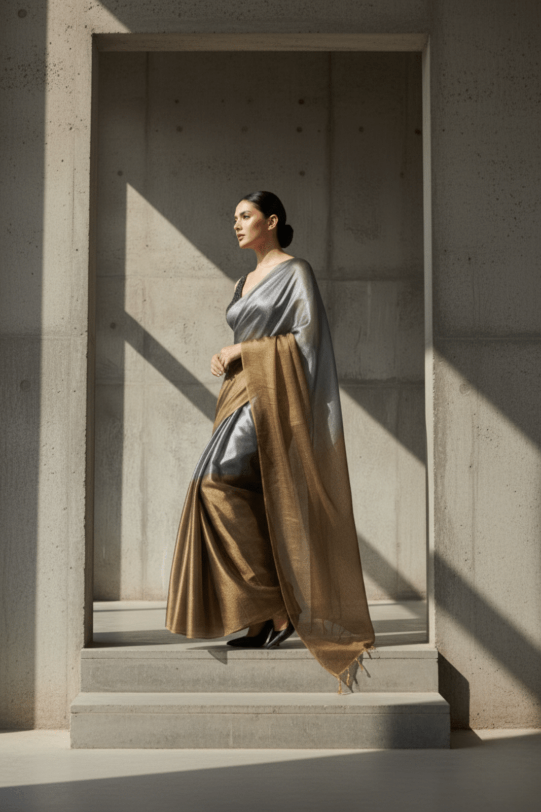 ARDHNARI | Handloom Tissue | Indidha Saree