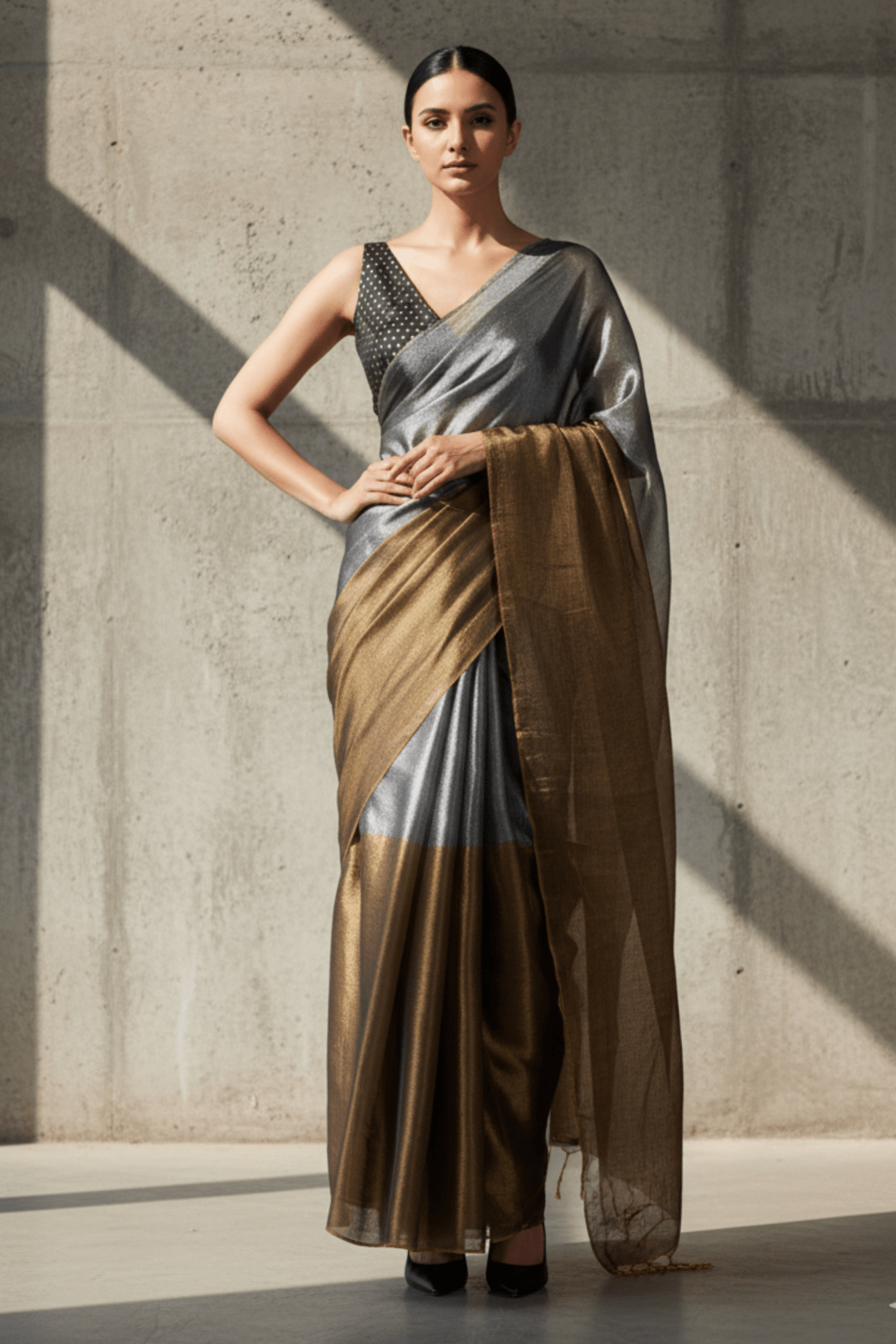 ARDHNARI | Handloom Tissue | Indidha Saree