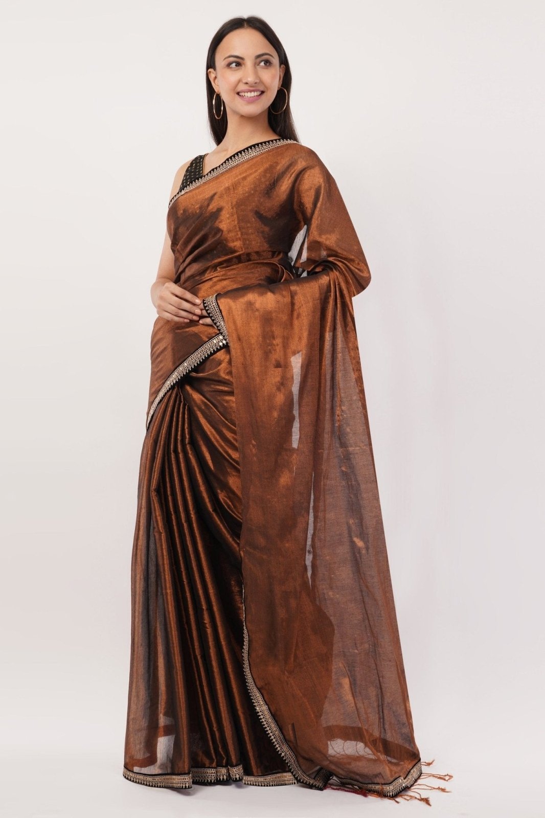 AUTUMN LUXE | Handloom Tissue | Indidha Saree