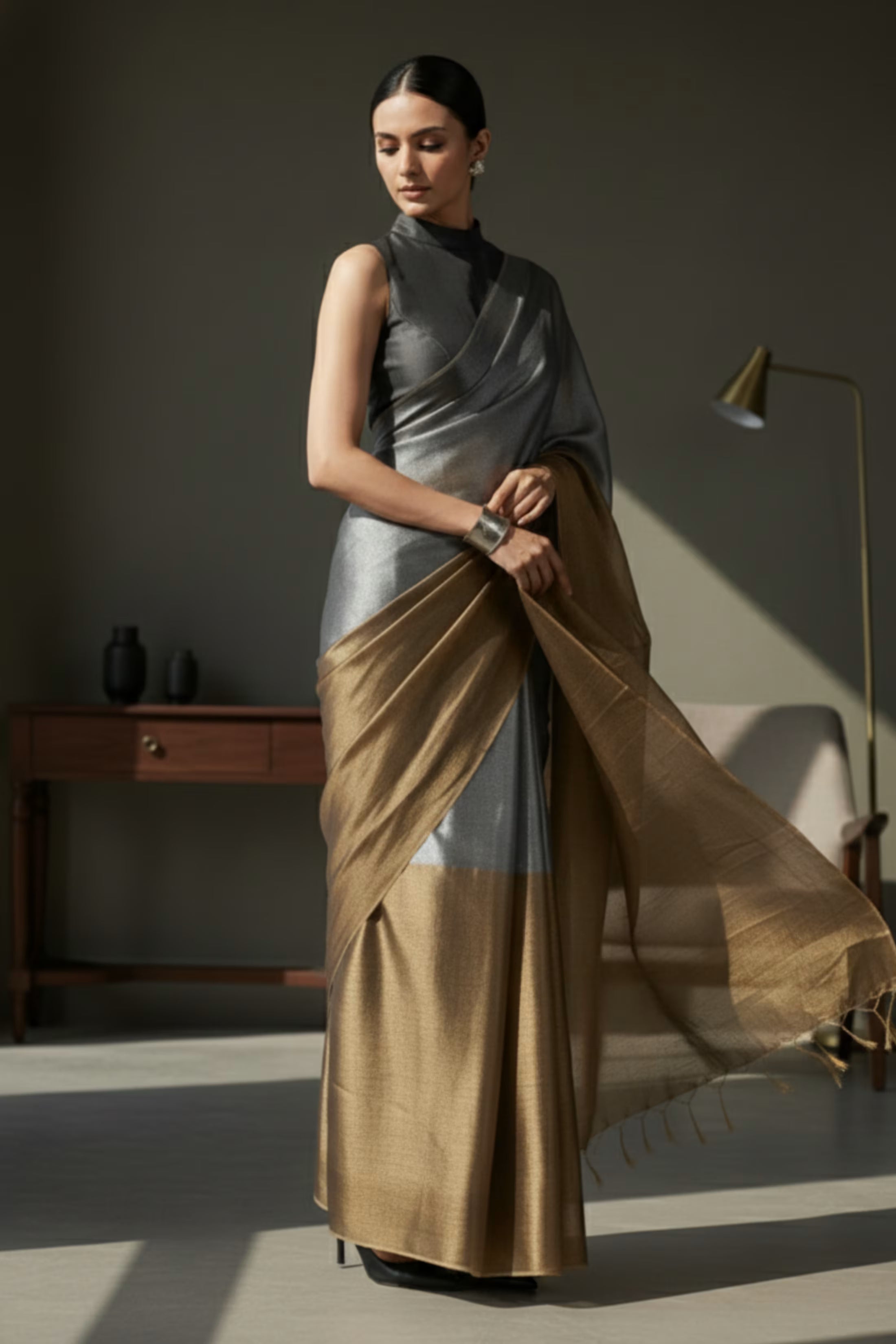 ARDHNARI | Handloom Tissue | Indidha Saree