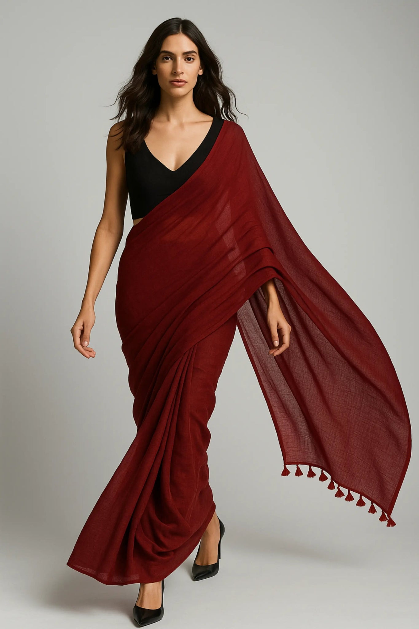 CHERRY CHARM | Mul Cotton | Indidha Saree