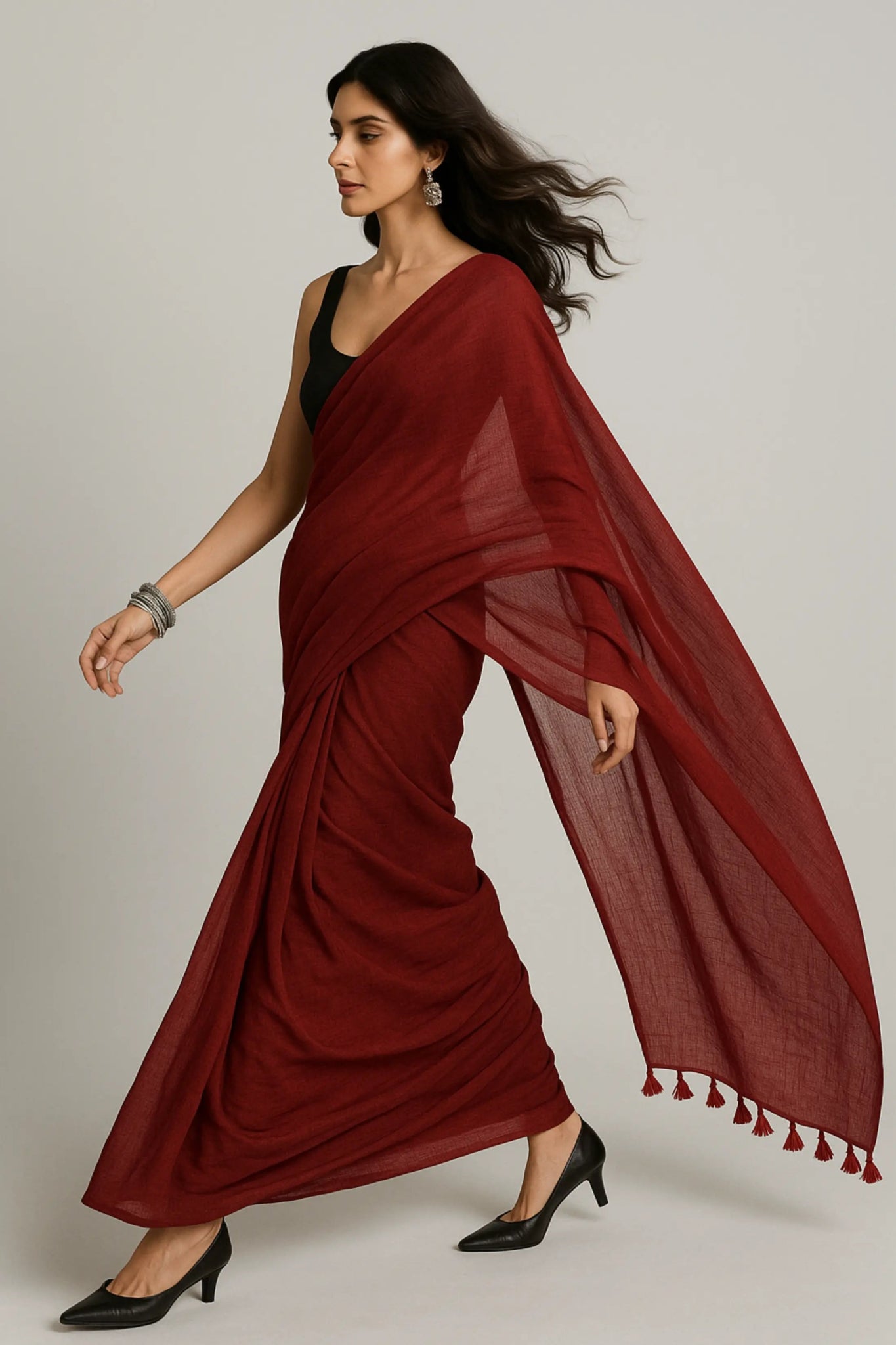 CHERRY CHARM | Mul Cotton | Indidha Saree
