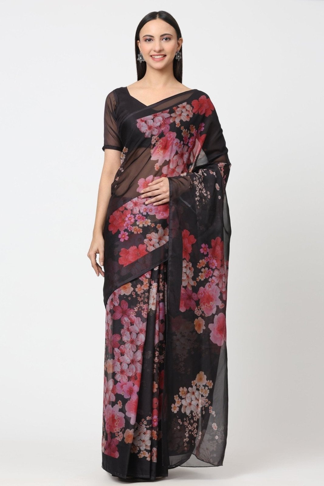 DARK ROMANCE  | Organza | Indidha Saree