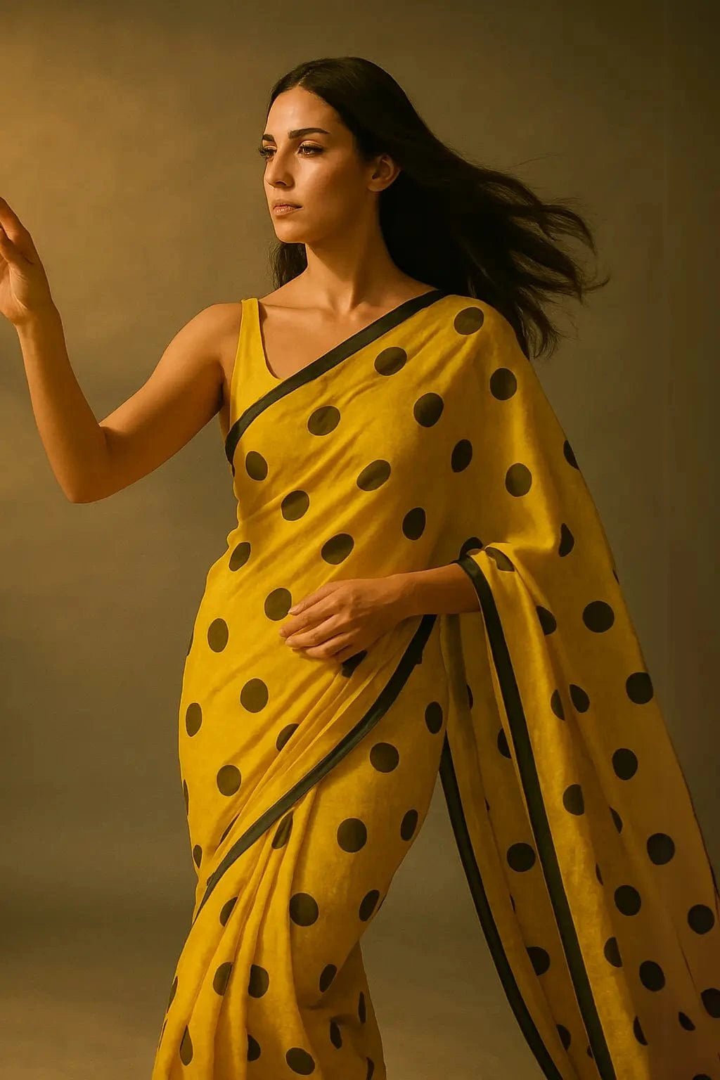 EBONY SUNSHINE | Mul Cotton | Indidha Saree