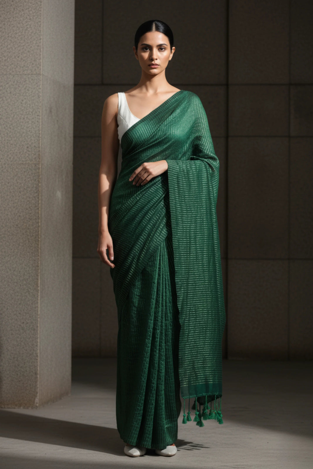 EMERALD ENCHANTMENT | Cotton | Indidha Saree