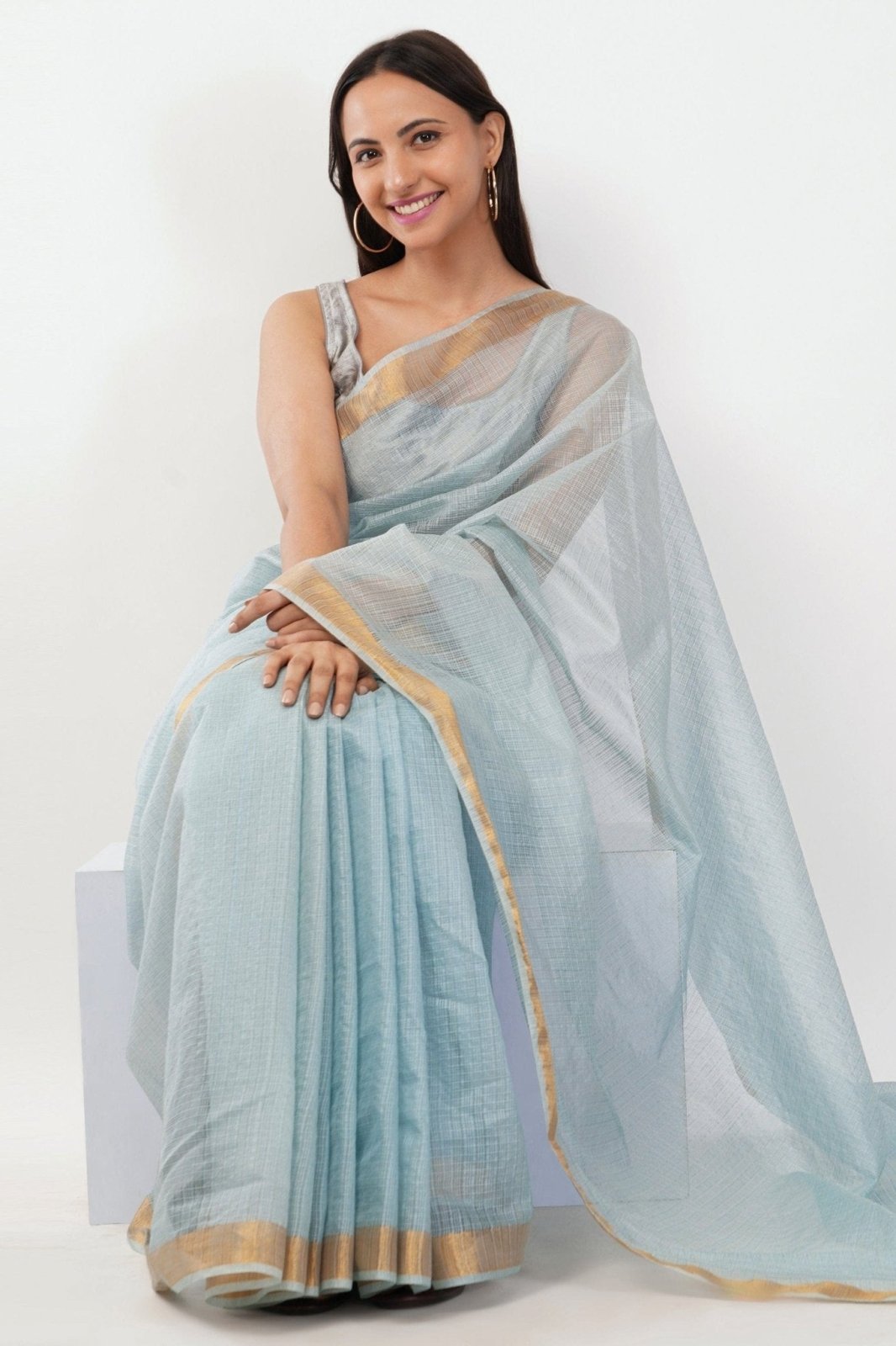 FROSTED MIST | Kota Doria | Indidha Saree