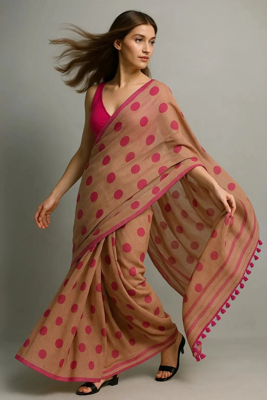 KOMAL TARA | Mul Cotton | Indidha Saree