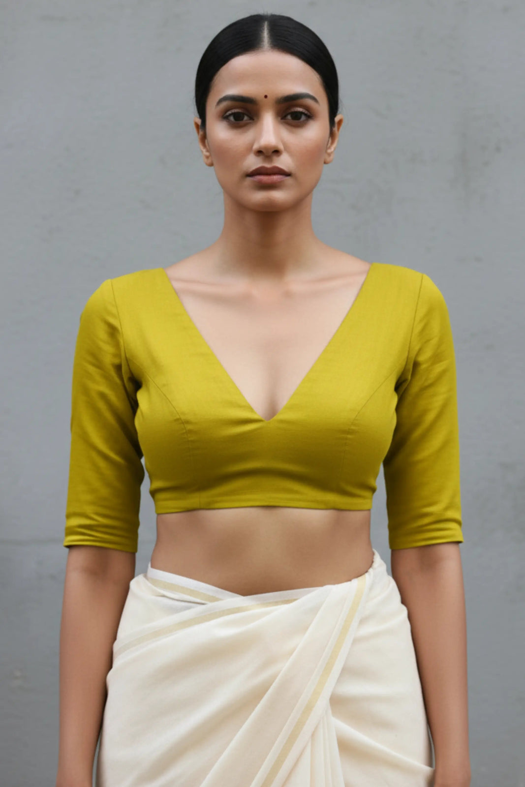 Lime Root | Mul Cotton | Blouse Fabric