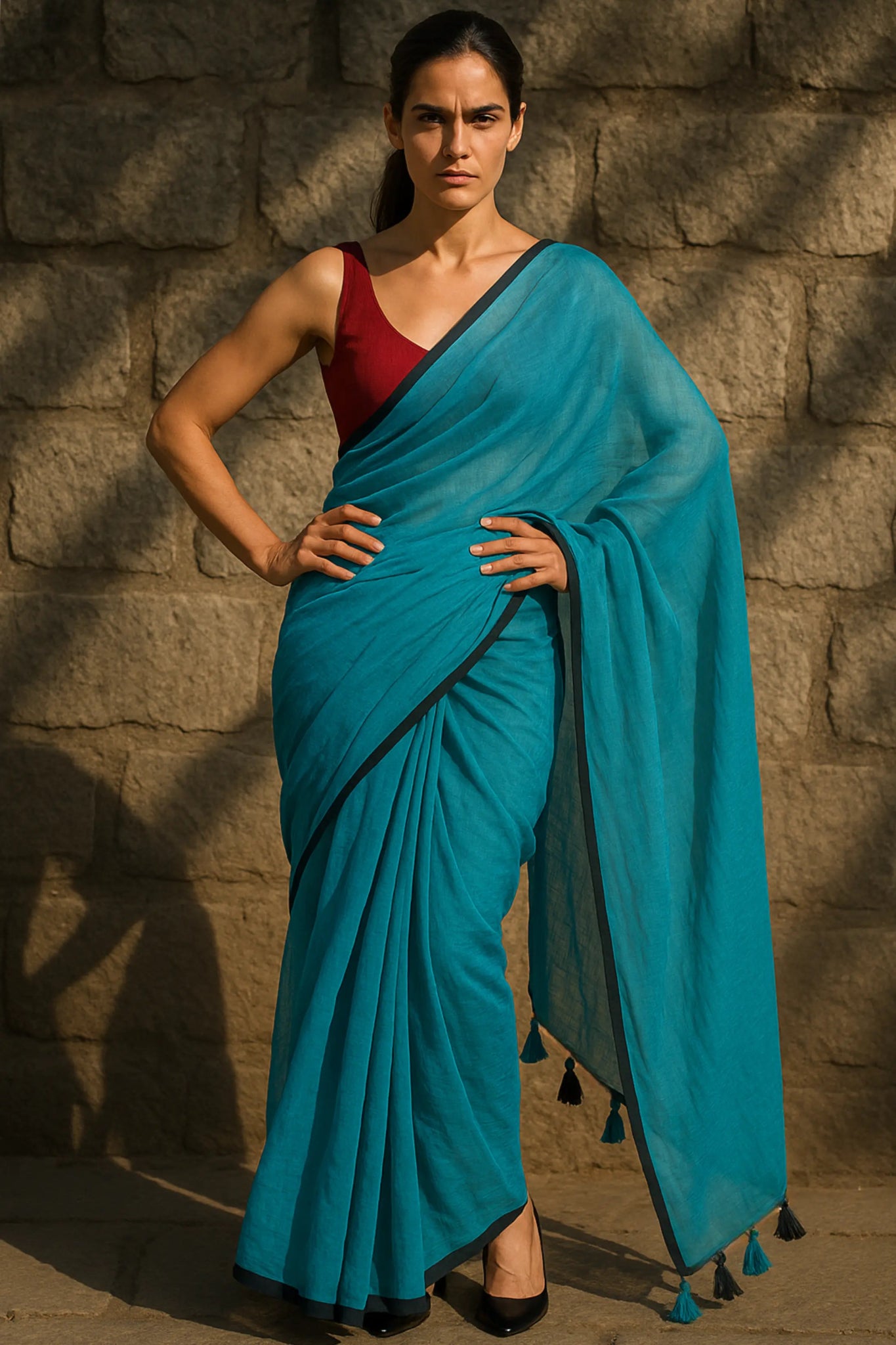 LUSH CALM | Mul Cotton | Indidha Saree