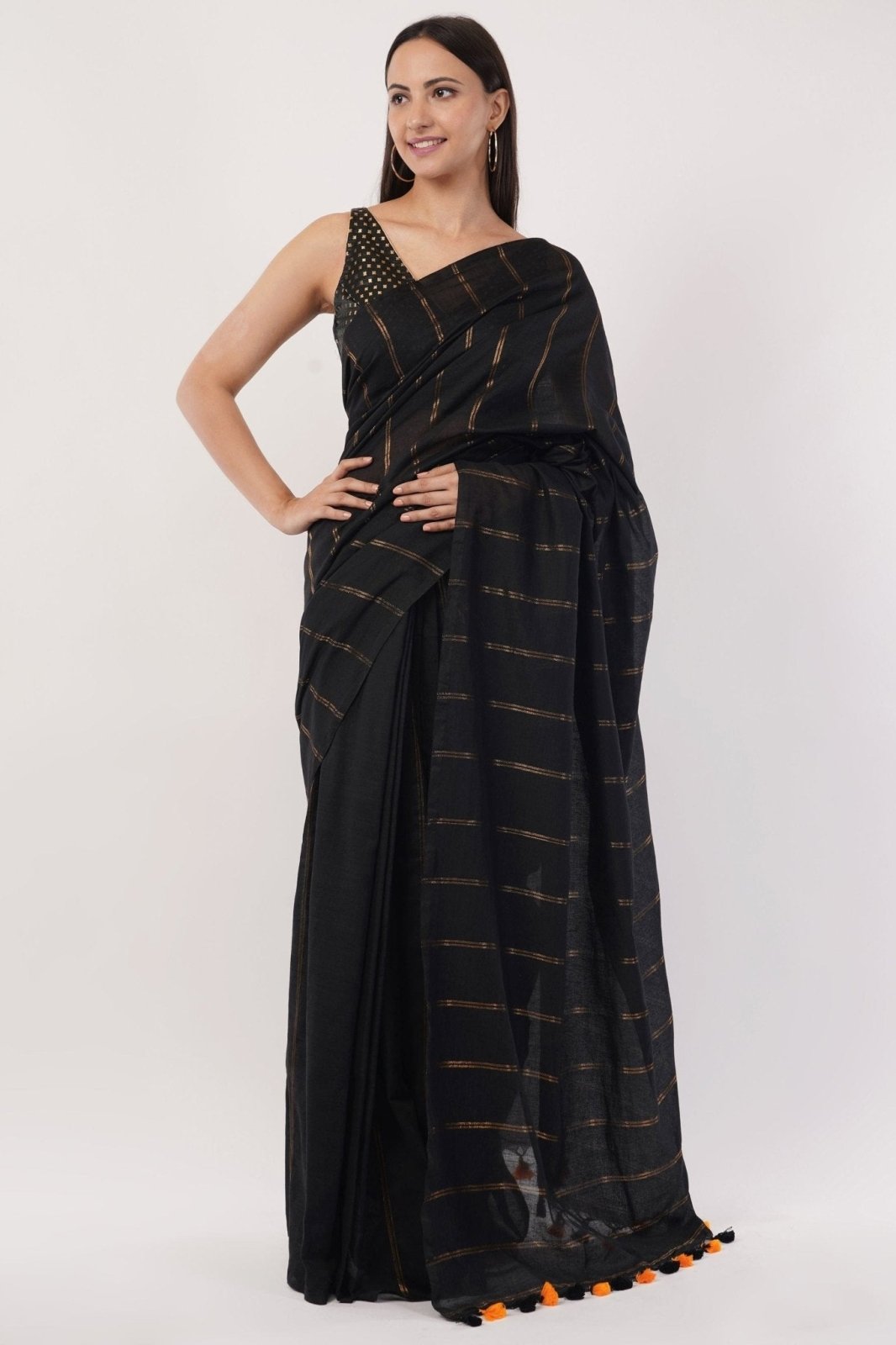 MIDNIGHT GLIMMER | Cotton | Indidha Saree