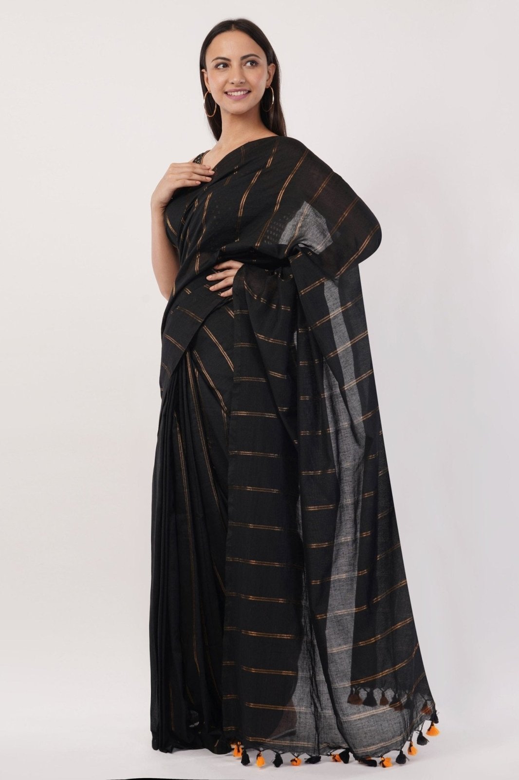 MIDNIGHT GLIMMER | Cotton | Indidha Saree