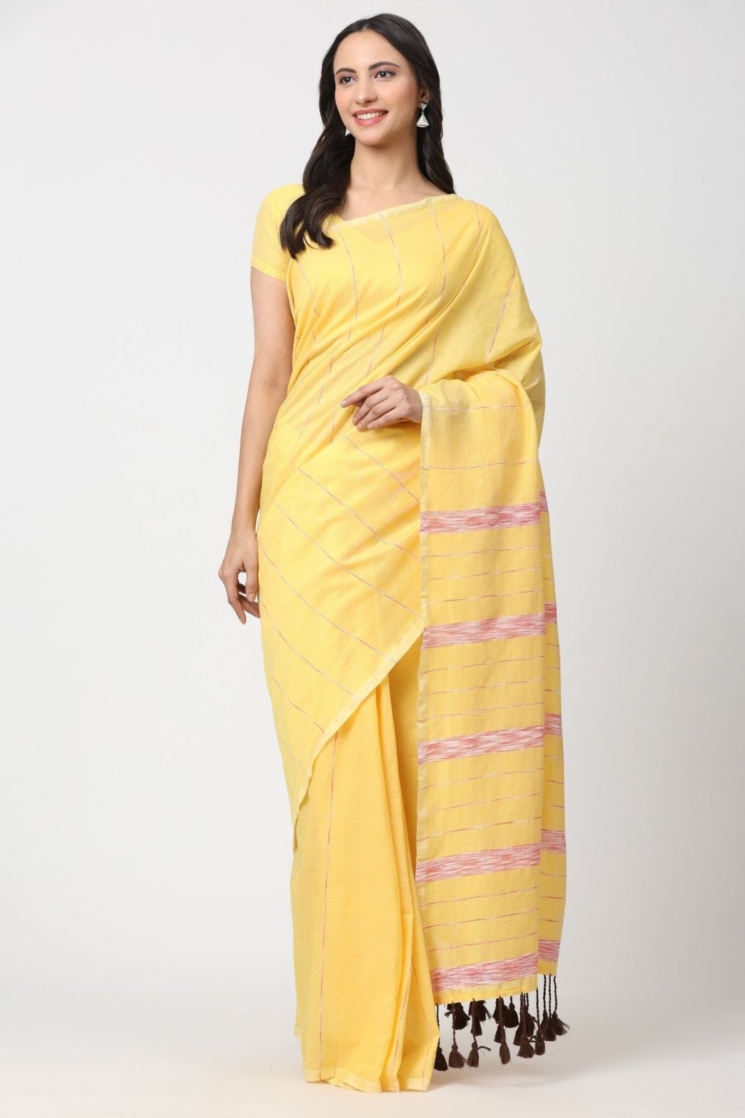 MODERN MARIGOLD | Pure Cotton | Indidha Saree