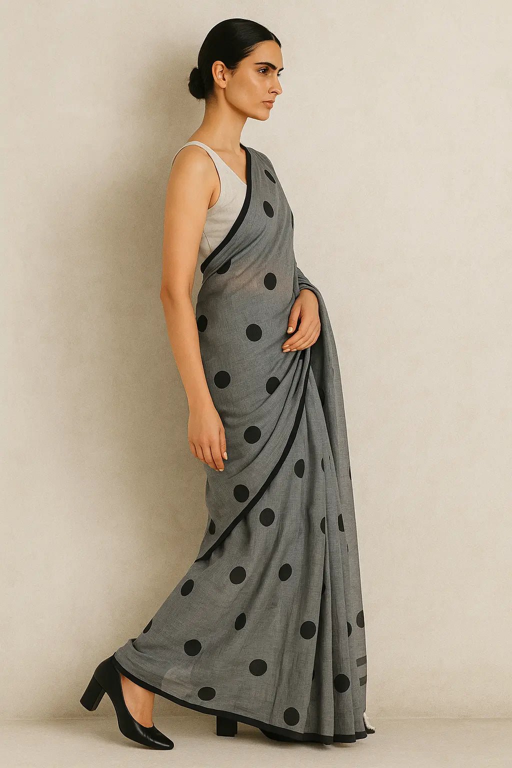 MONOCHROME MAGIC | Mul Cotton | Indidha Saree