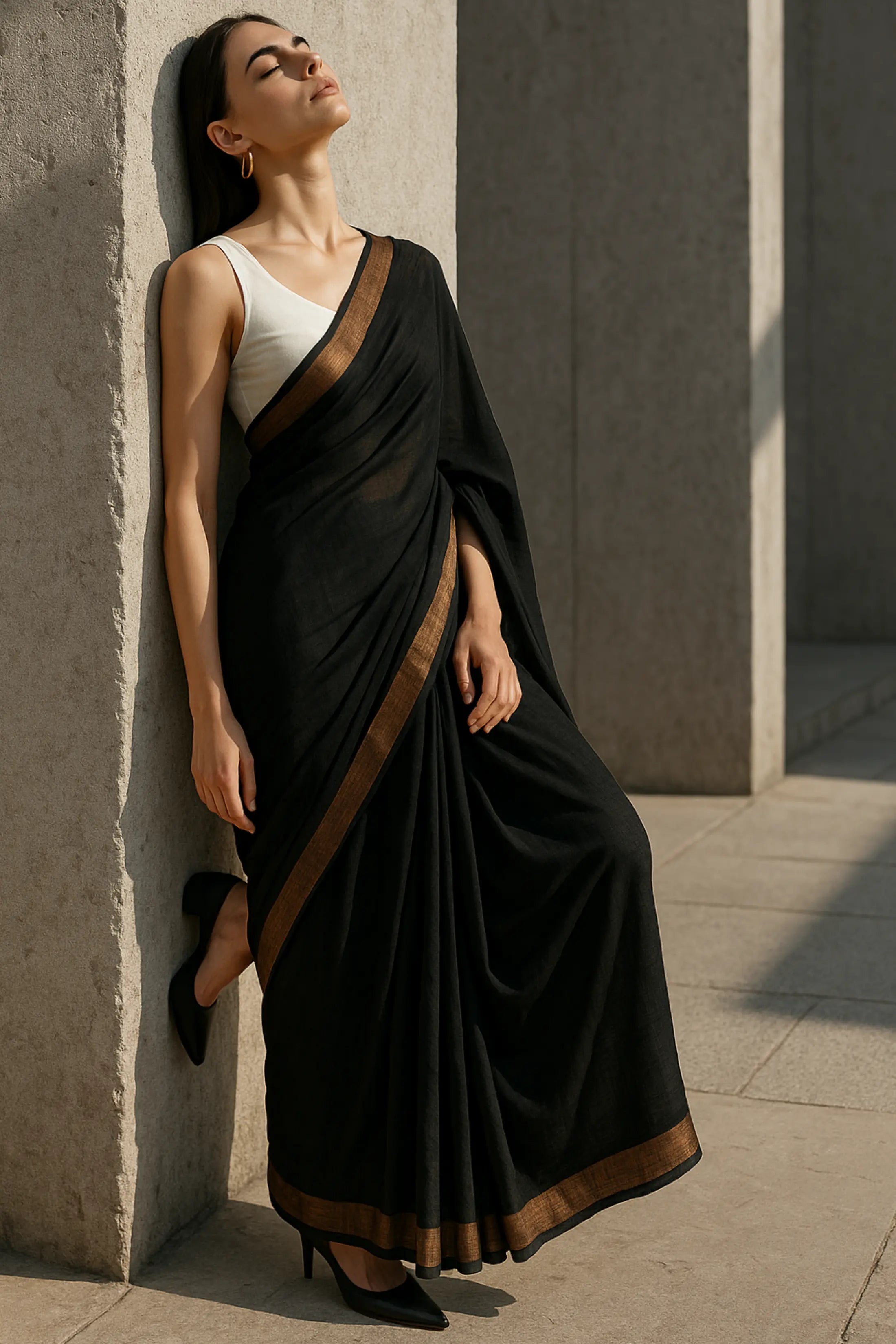 NOCTURNE BLAZE | Cotton | Indidha Saree