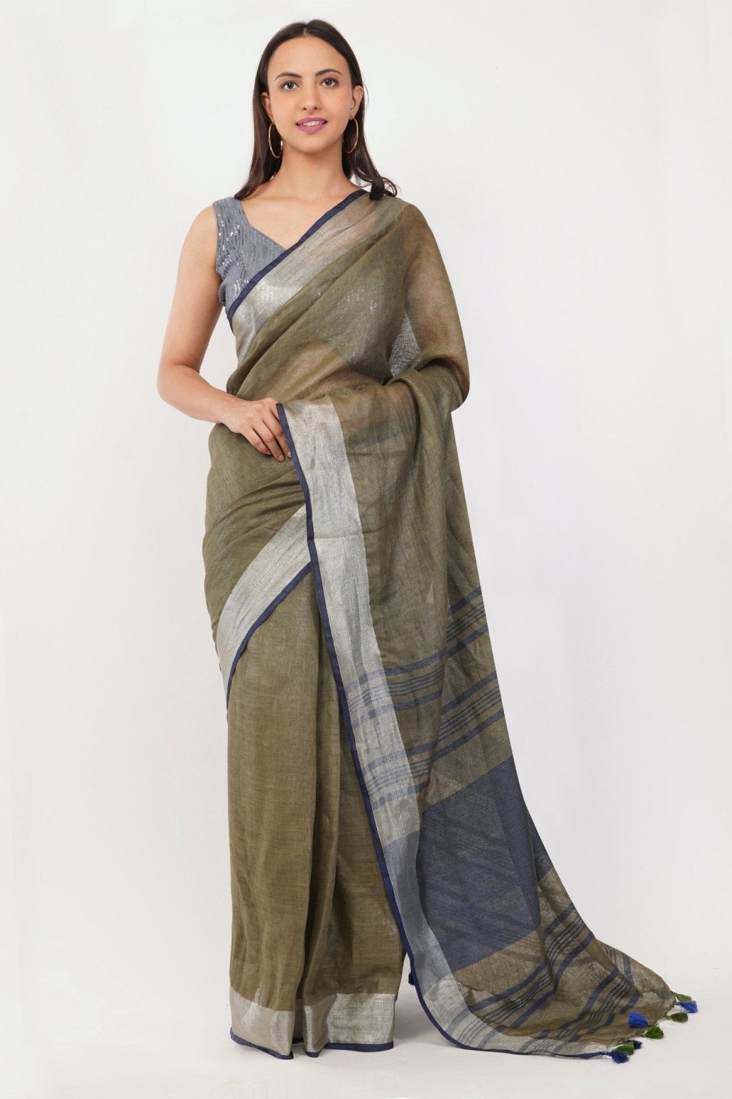 PASTEL EMBER | Linen by Linen | Indidha Saree