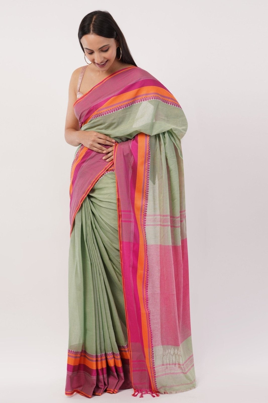 PINK SUNSET | Pure Cotton | Indidha Saree