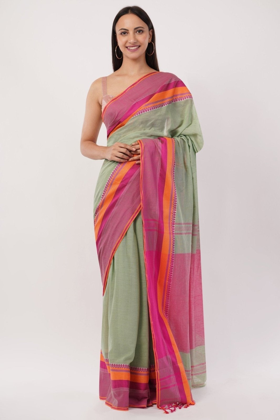 PINK SUNSET | Pure Cotton | Indidha Saree