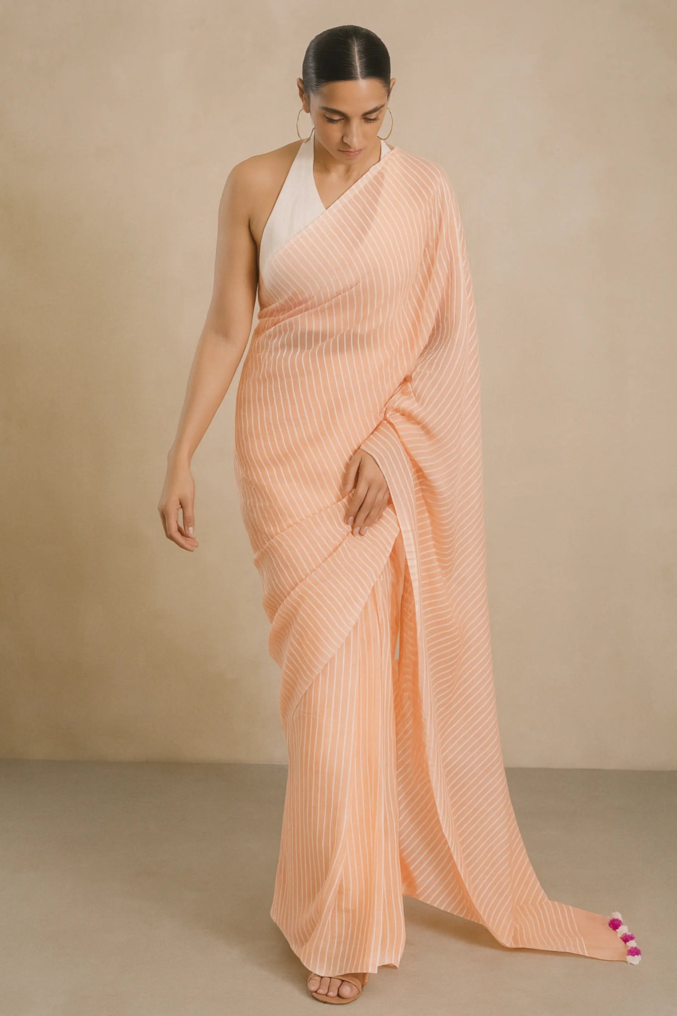 PRISHA BLUSH | Mul Cotton | Indidha Saree