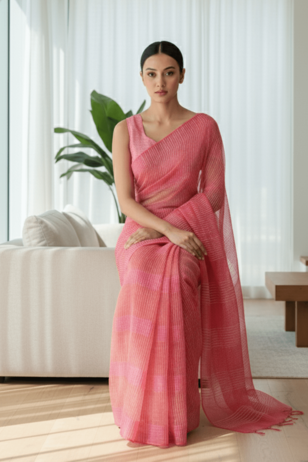 ROSY BLUSH | Kota Doria | Indidha Saree