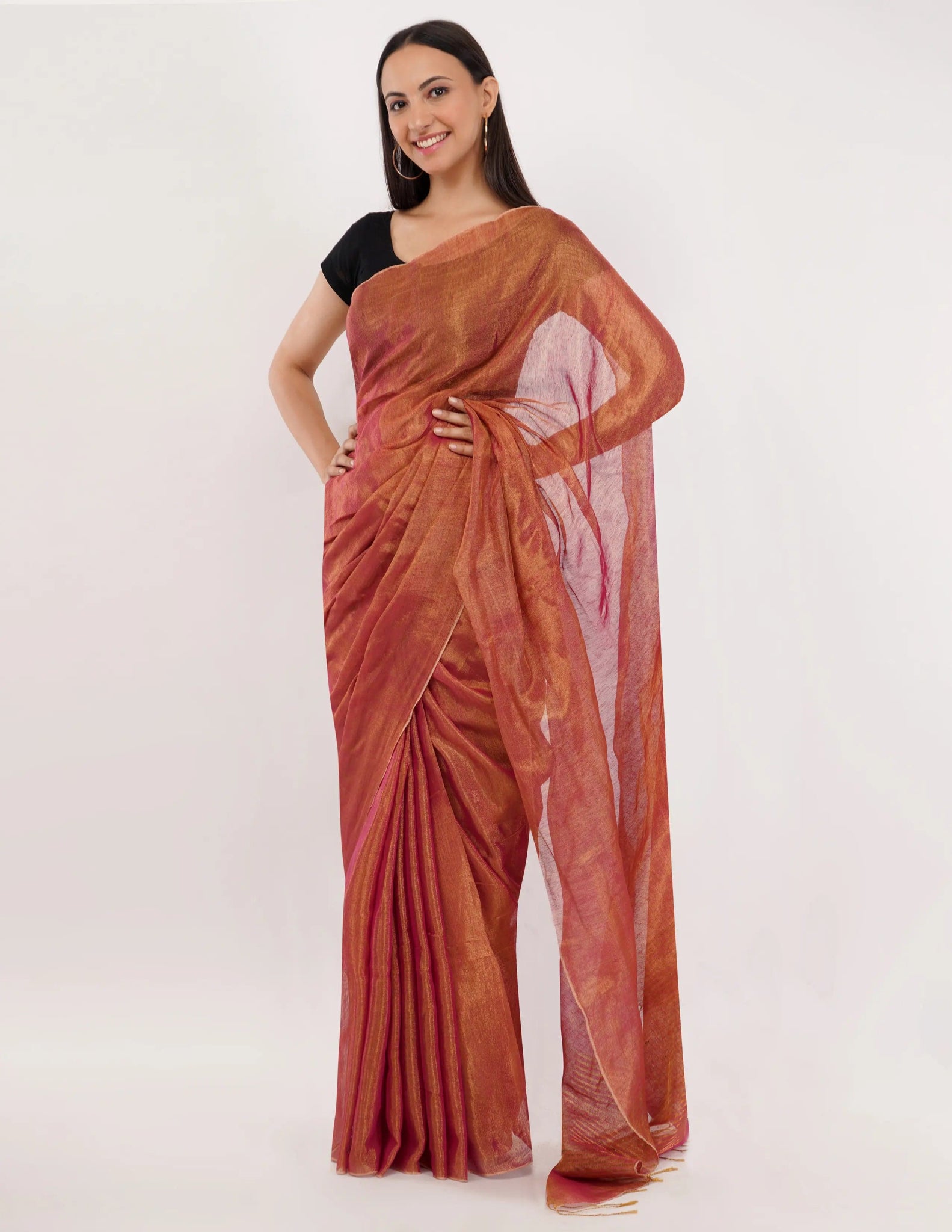 SANJH KI ROSHNI | Handloom Linen Tissue | Indidha Saree