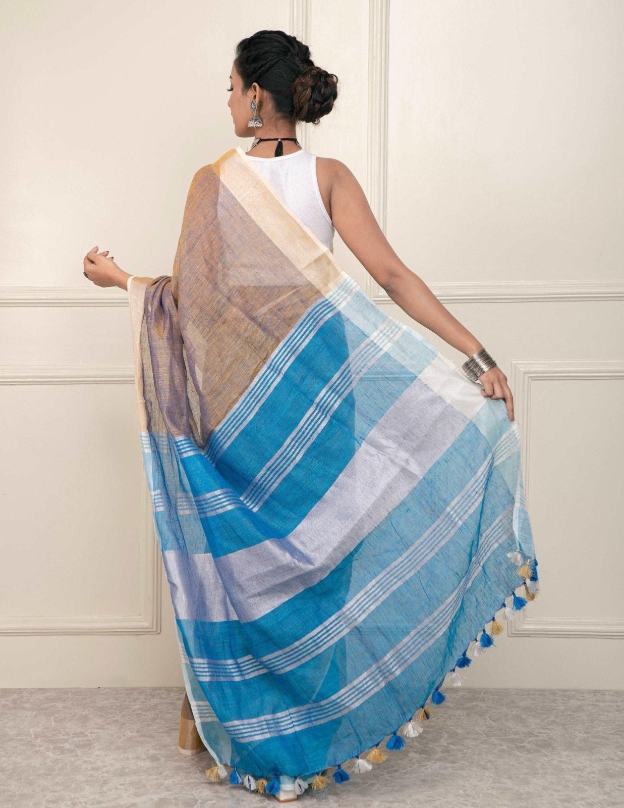 DAMIRA | Linen | Indidha Saree