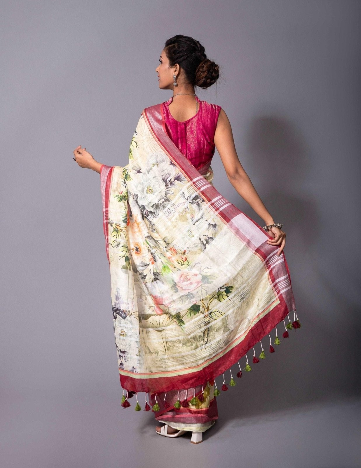FLORET | Linen | Indidha Saree