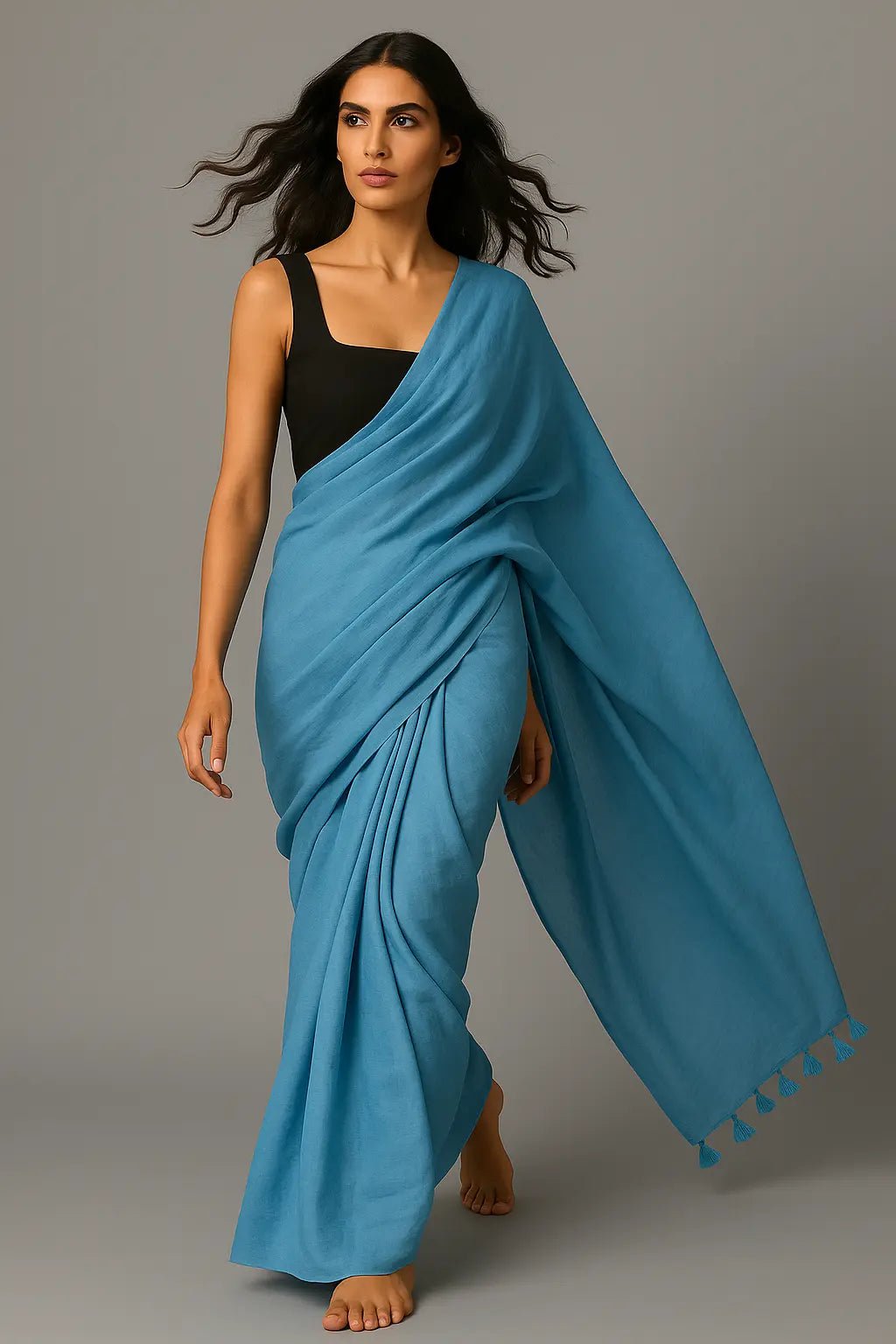 SERENE SAPPHIRE | Cotton | Indidha Saree