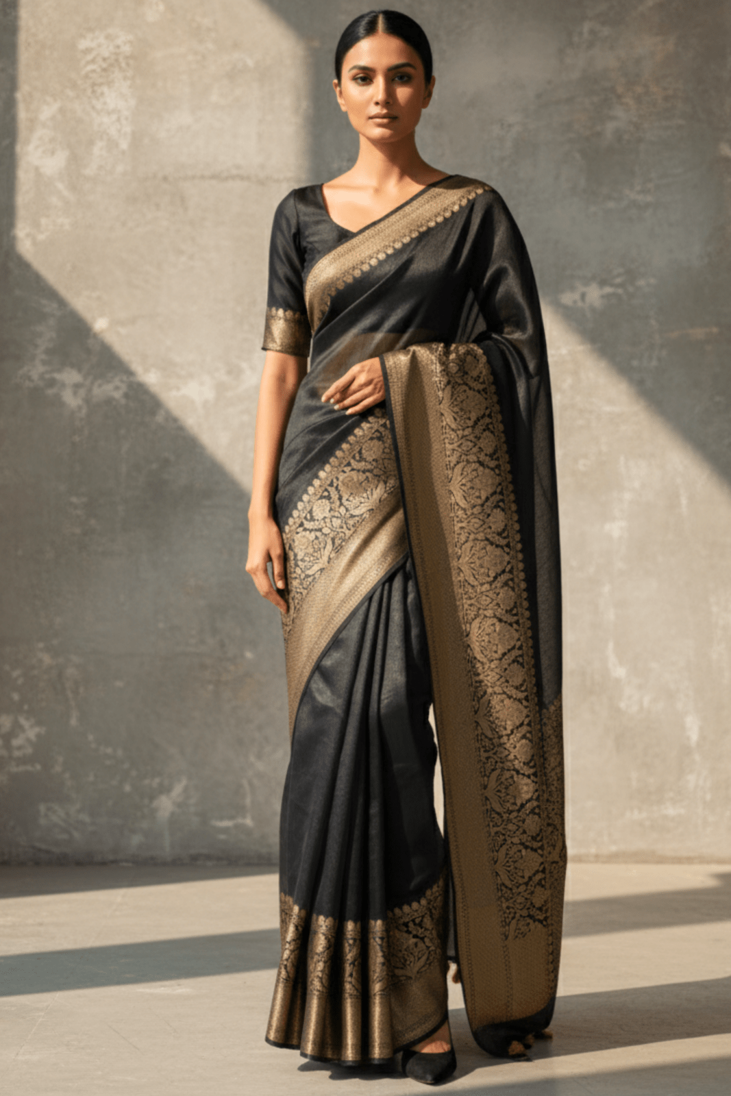 SHADOW ROYAL | Linen Silk | Indidha Saree