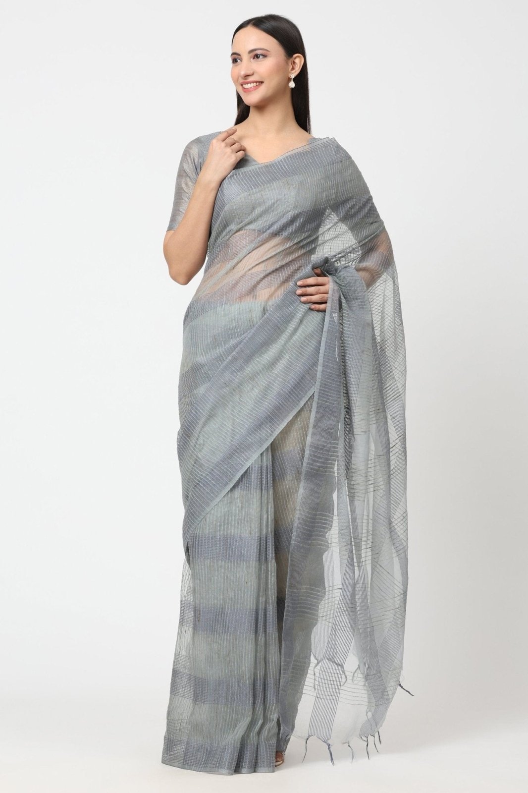 SILVER MIST | Kota Doria | Indidha Saree