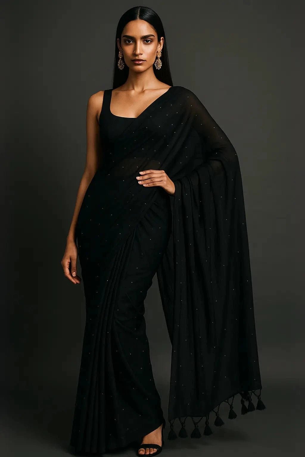 SIYAH SIREEN | Pure Cotton | Indidha Saree