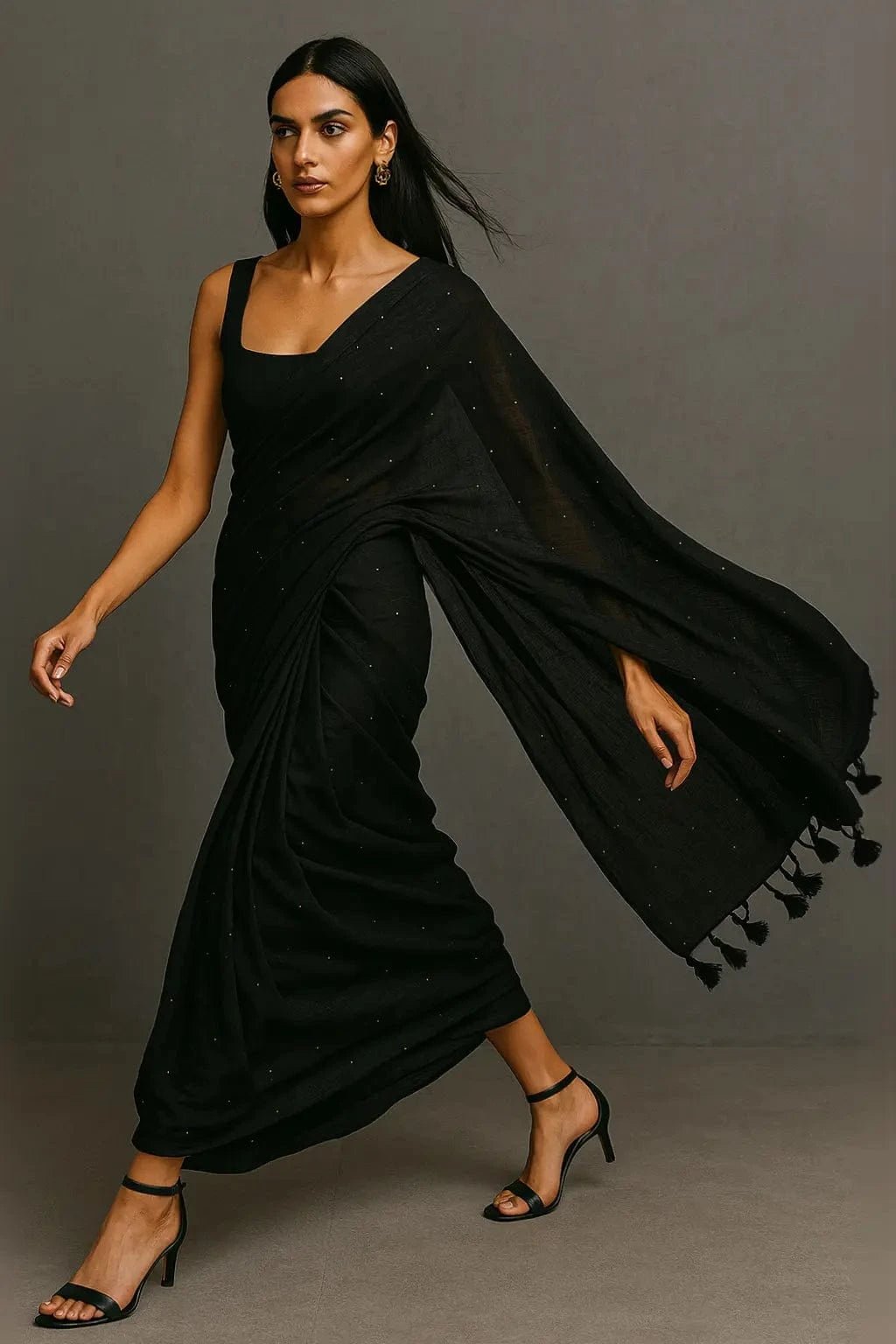 SIYAH SIREEN | Pure Cotton | Indidha Saree