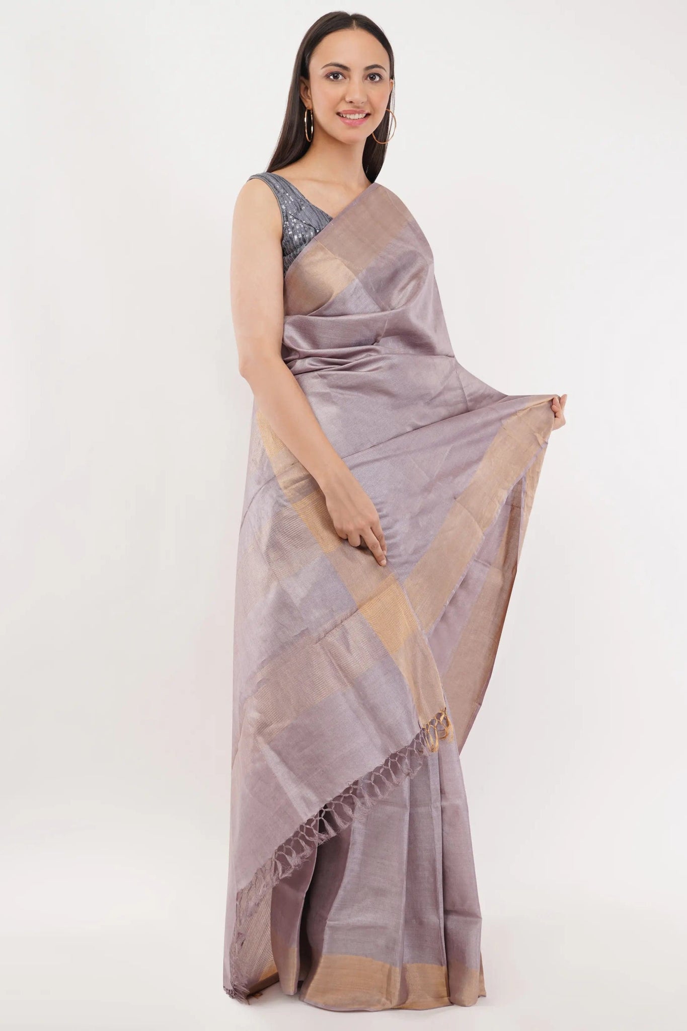 SMOKY SILK | Pure Chanderi Silk | Indidha Saree