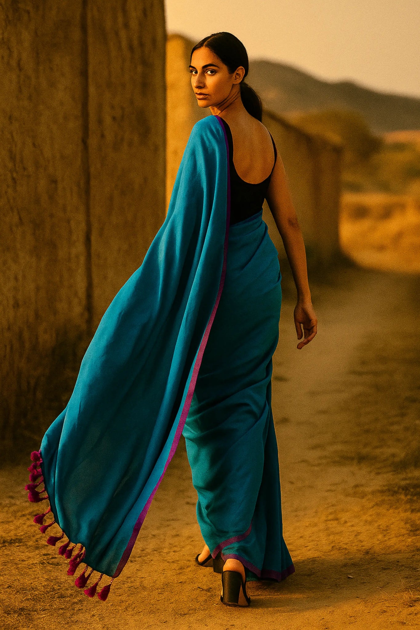 Soft Clash | Handloom Mul Cotton  | Indidha Saree