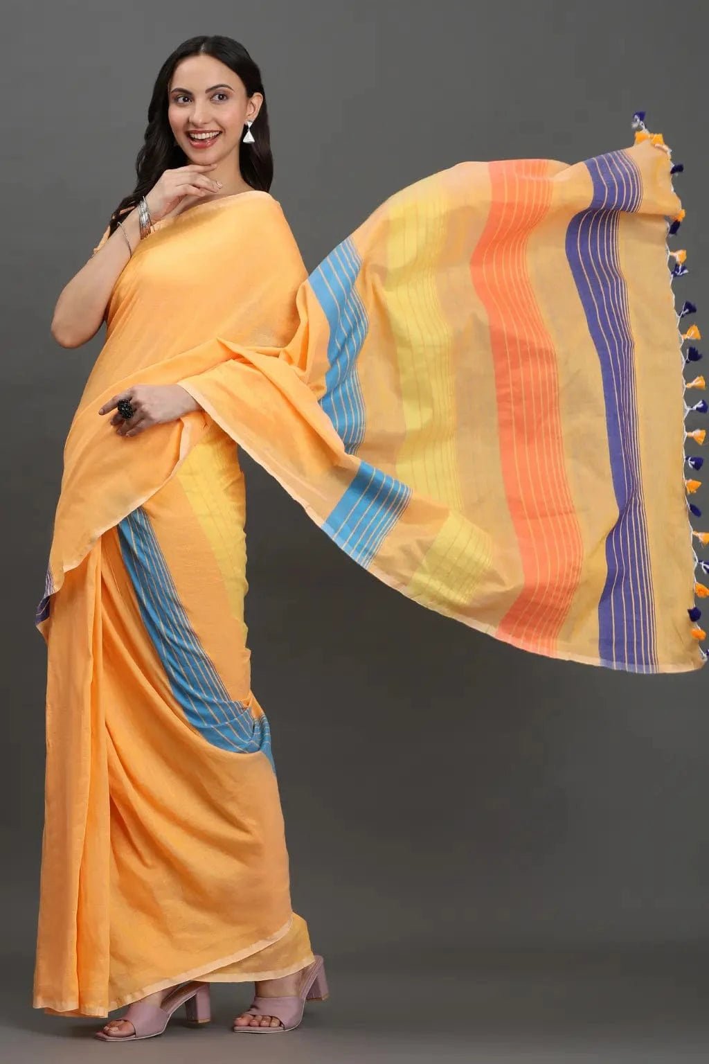 SUNBEAM STRIPES | Pure Cotton | Indidha Saree