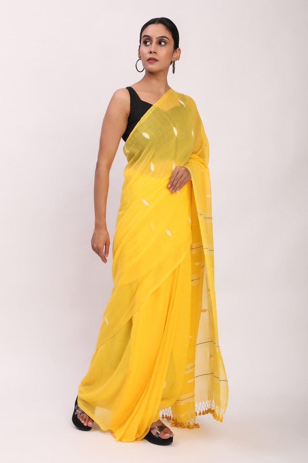 Sunlit Weave | Mul cotton | Indidha Saree