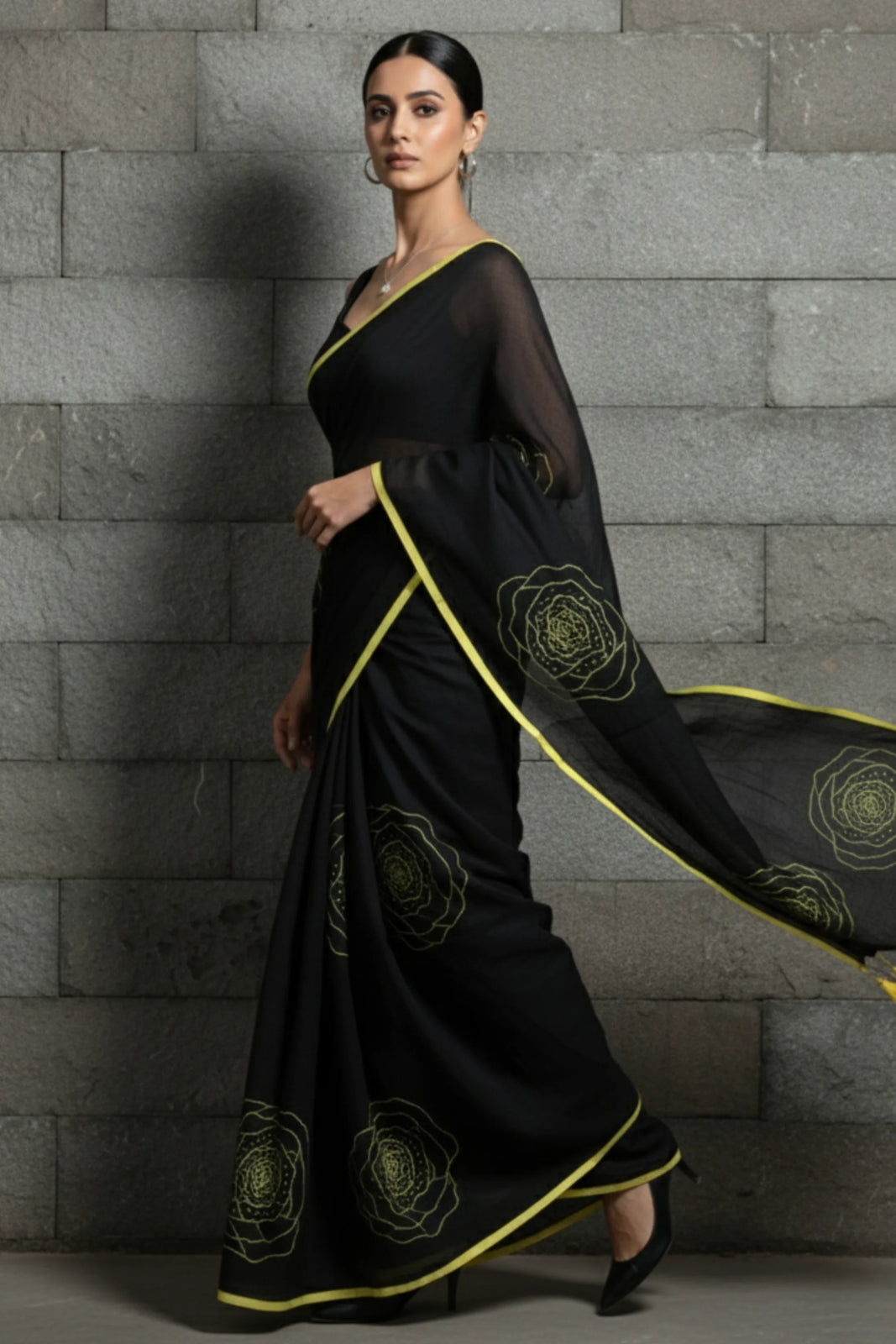 SUNSET ROSE | Mul Cotton | Indidha Saree