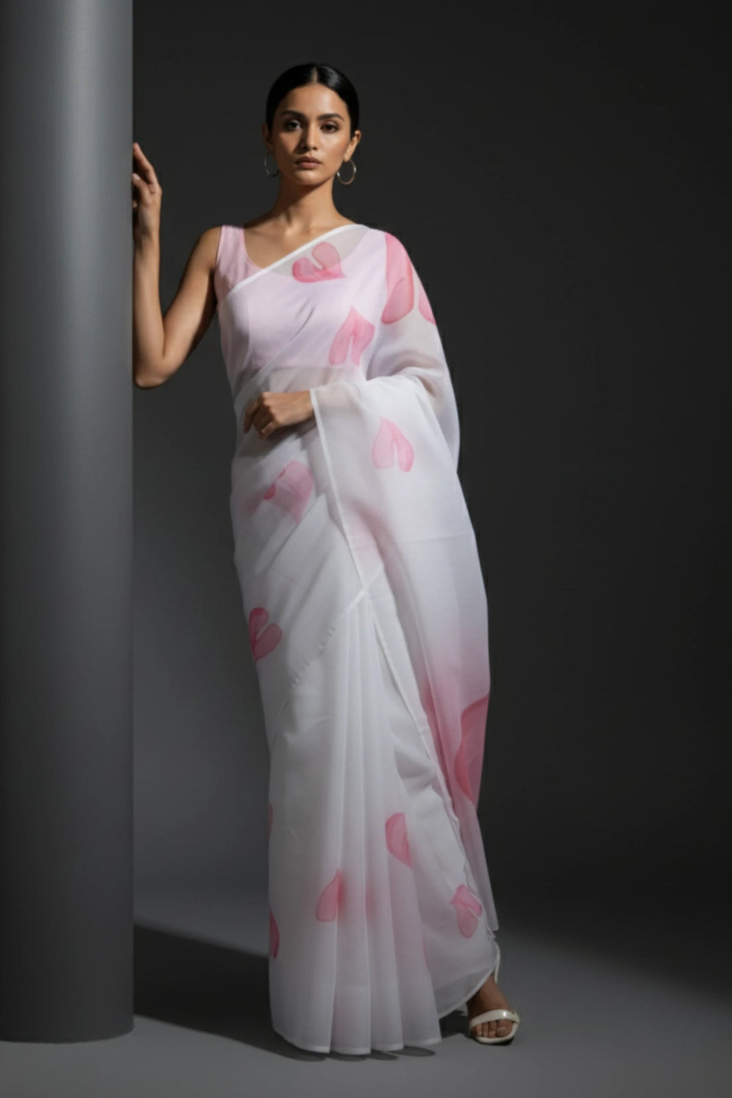 WHITE ROSE  | Organza | Indidha Saree