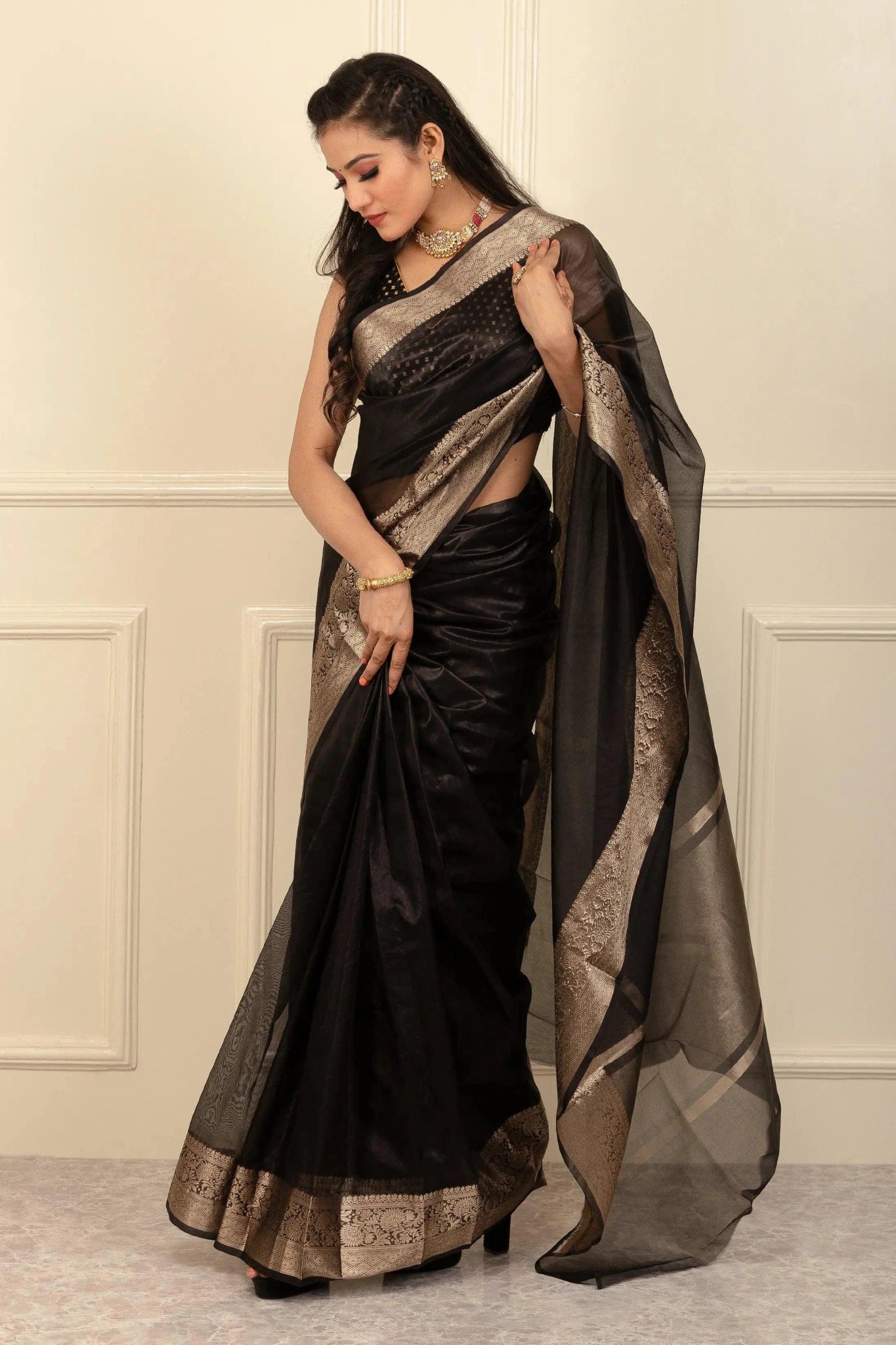 KOHINOOR | Organza with Banarasi Border | Indidha Saree