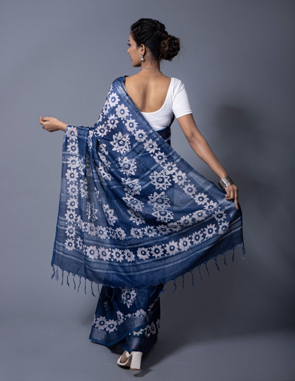 INDIGO STARS | Cotton | Indidha Saree