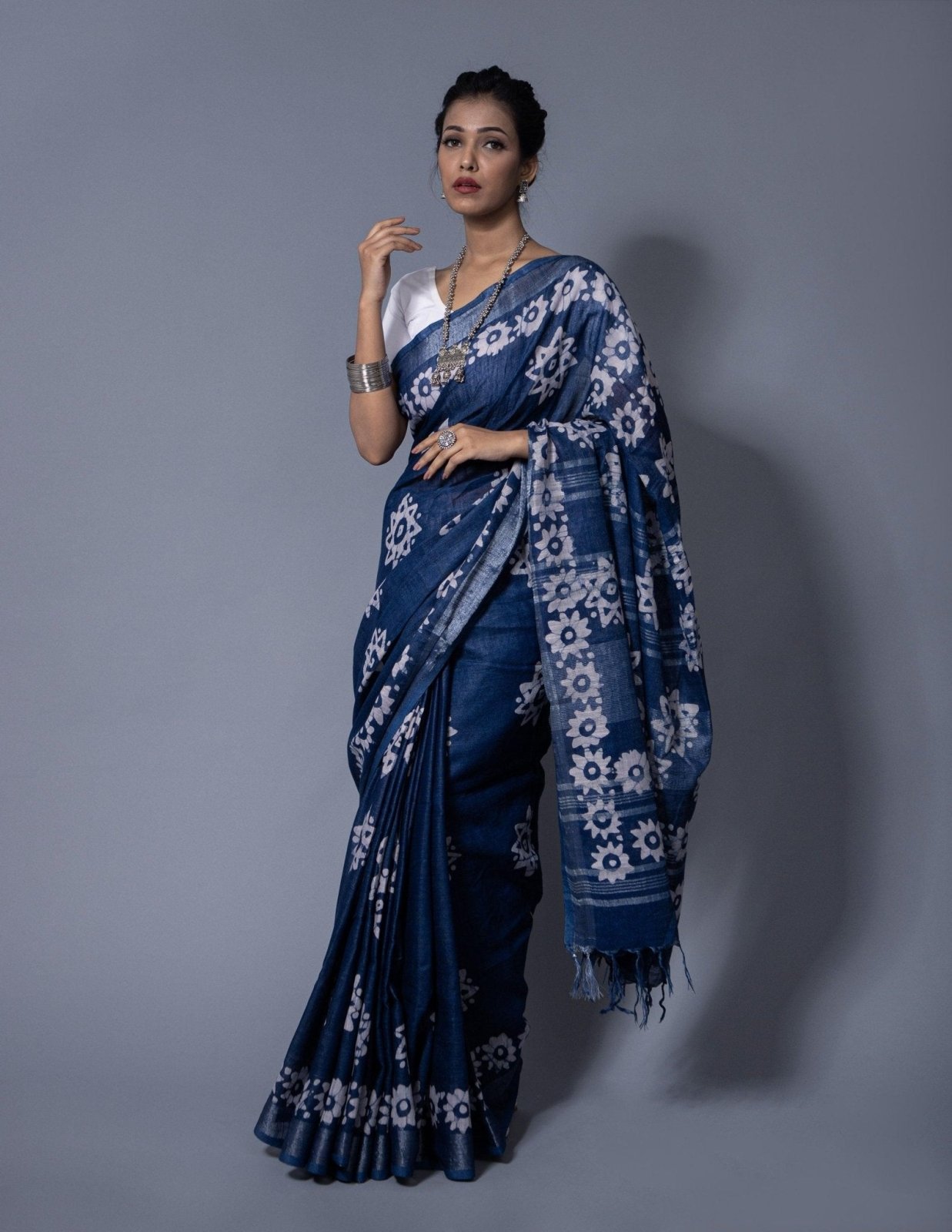 INDIGO STARS | Cotton | Indidha Saree