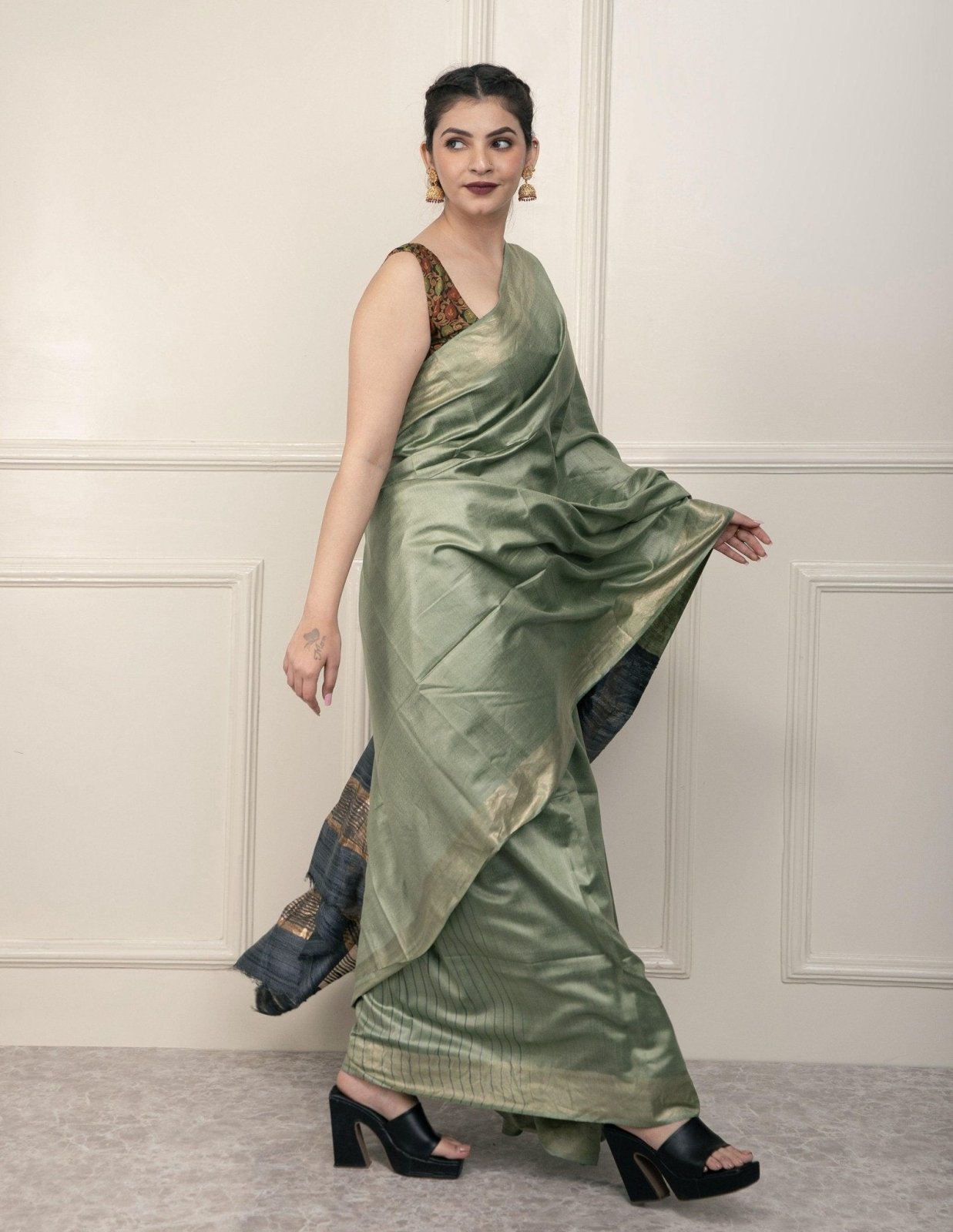 LAYLA | Viscose and Tussar Silk | Indidha Saree